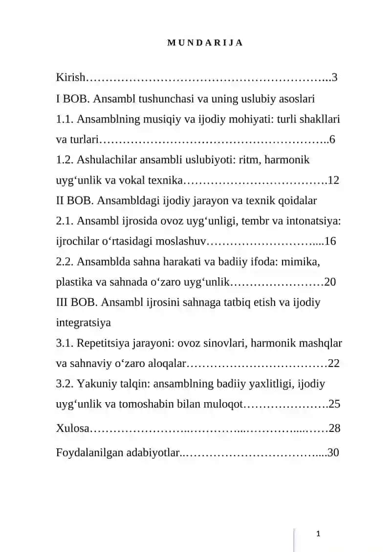 ASHULACHILAR ANSAMBLI USLUBIYOTI VA IJODIY QOIDALARI 2