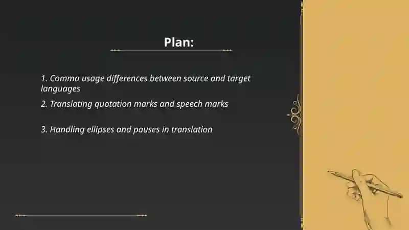 Use of punctuation in traslation 2