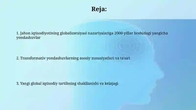 Transformativ Yondashuvlar va Jahon Iqtisodiyoti 2