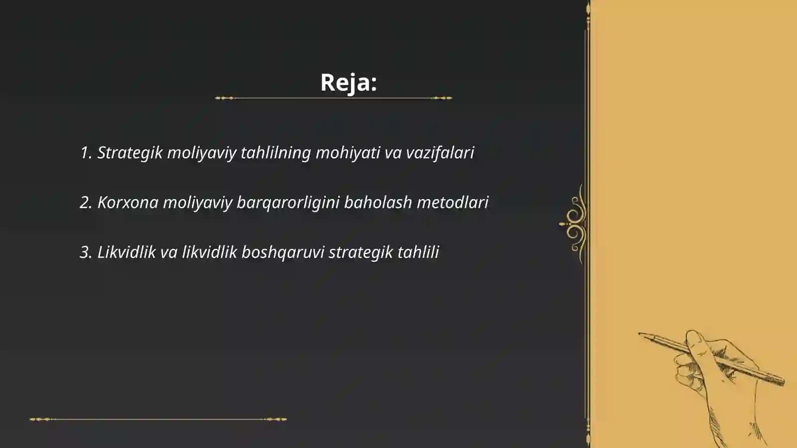 Strategik moliyaviy tahlil 2