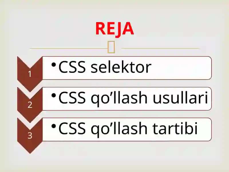 CSS (Cascading Style Sheets) asoslari 2