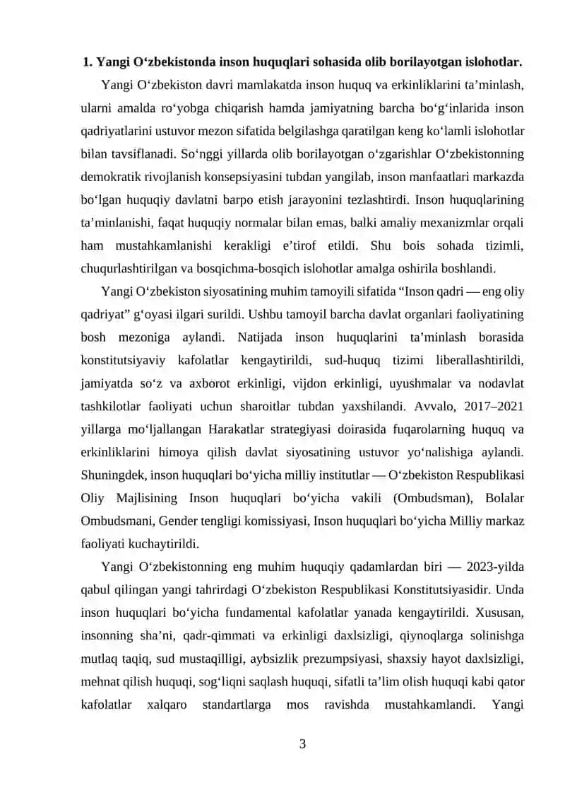 INSON HUQUQI KAFOLATLARI 2
