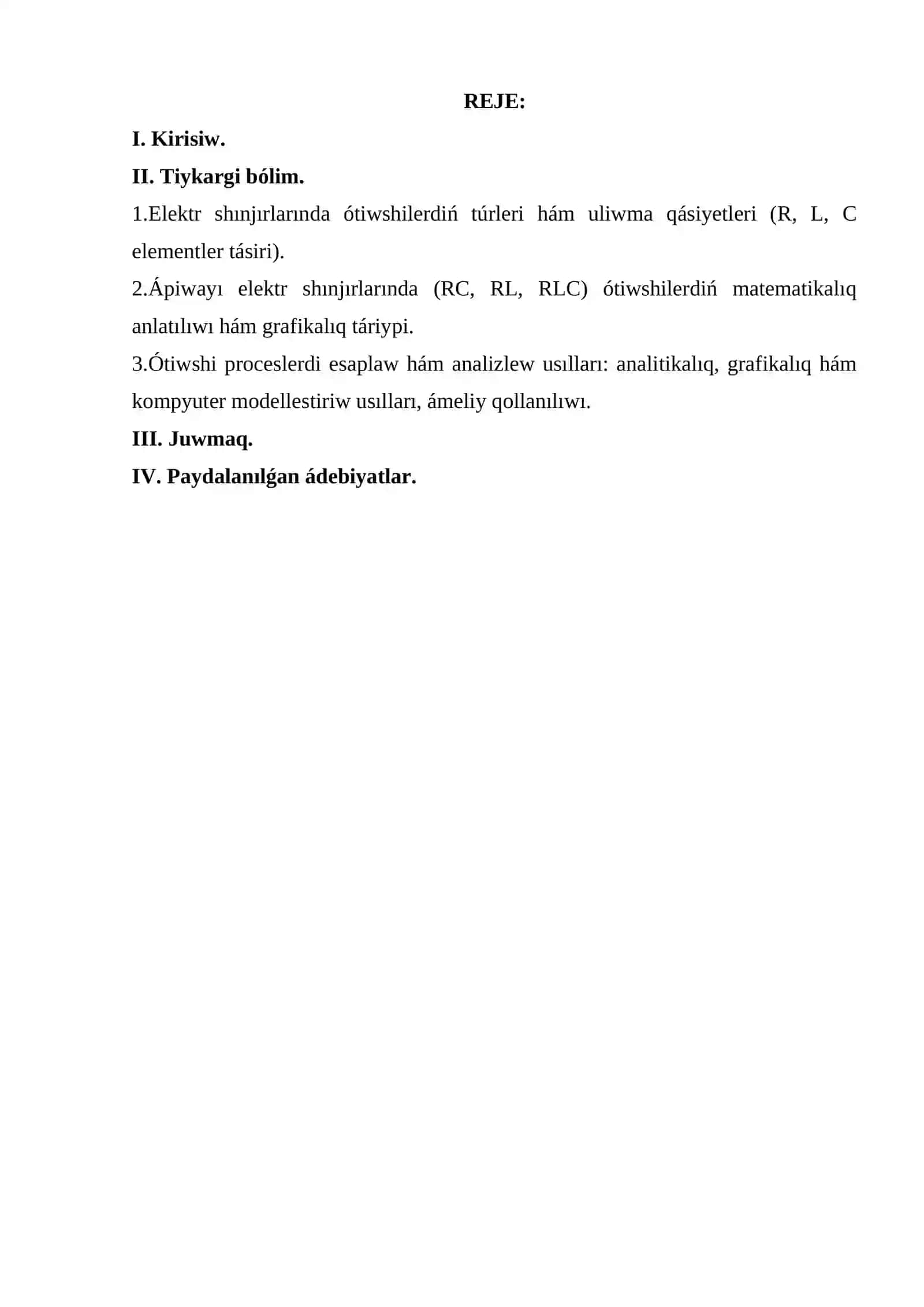 Elektr shınjırındaǵı ótkinshi processesler 2