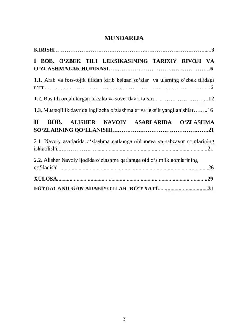O‘zbek tili leksikasida o‘zlashma so‘zlar 2