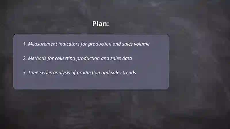 Measurement indicators for production and sales volume 2