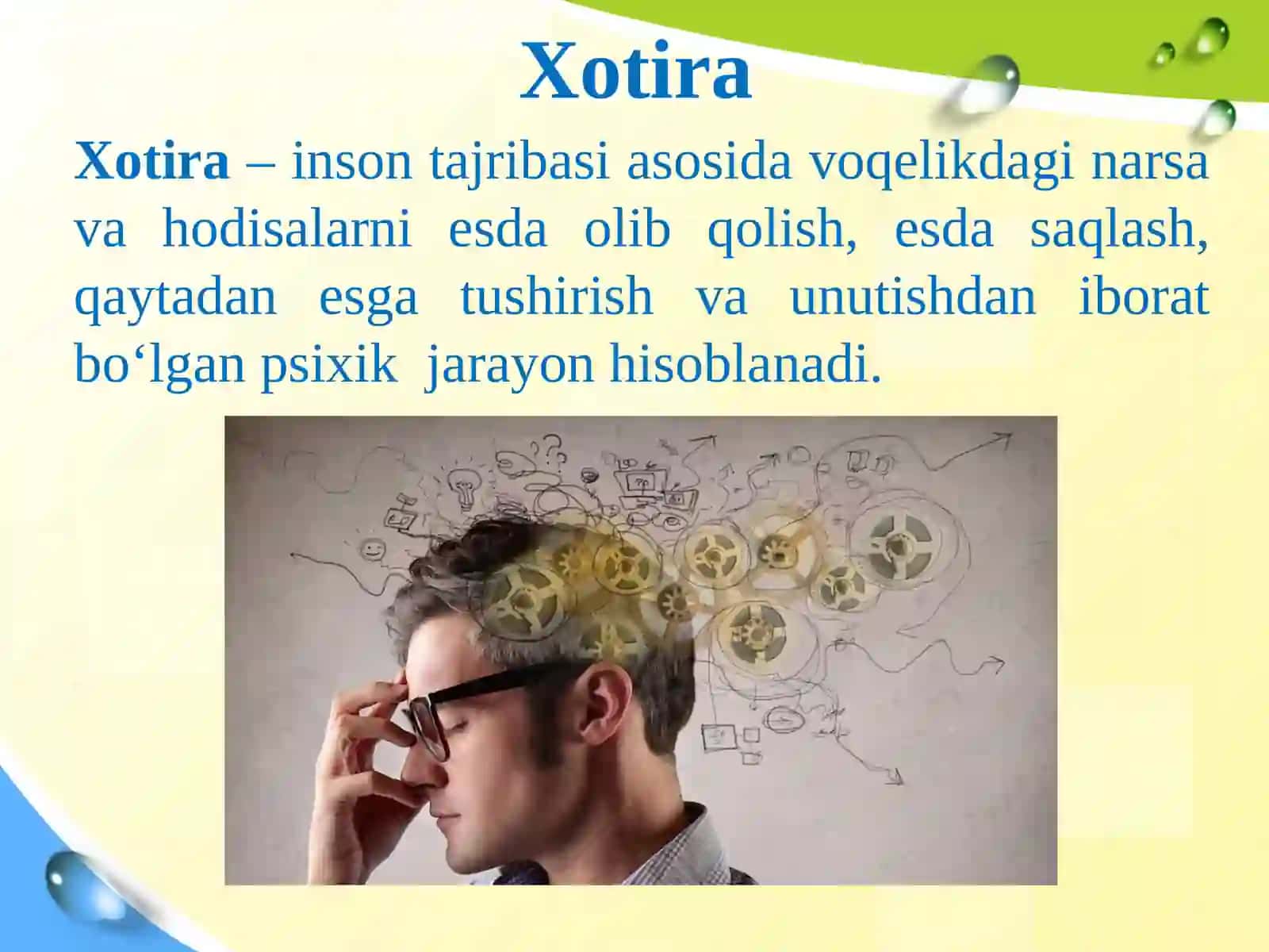 Xotira jarayonlari 2