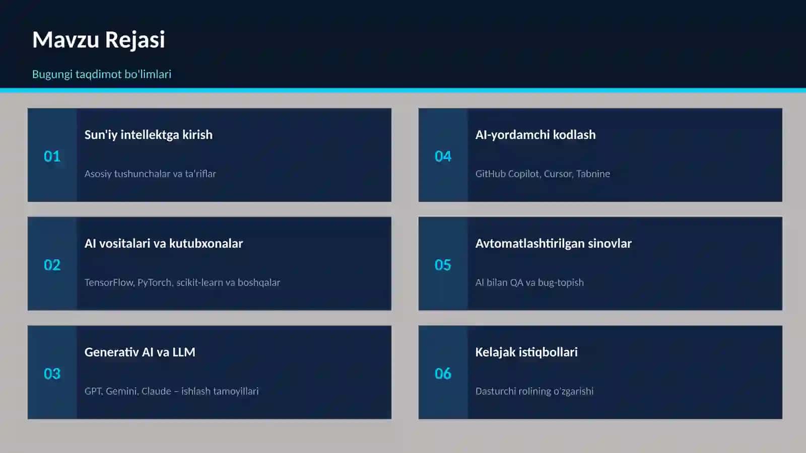 SUN'IY INTELLEKT TEXNOLOGIYALARI 2
