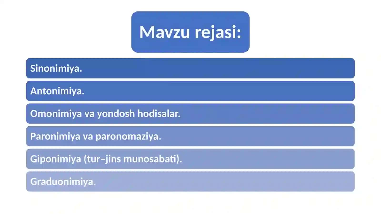 O‘zbek tilida leksik-semantik munosabatlar 2