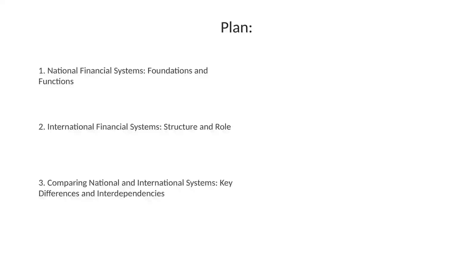 Presentation on Comparing National and International Financial Systems 2