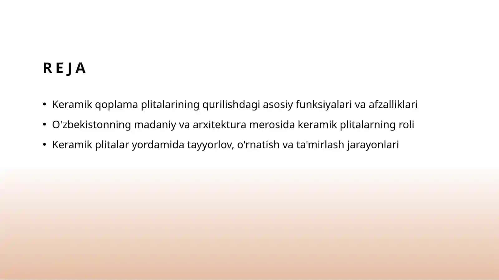 Keramik qoplama plitalarini qo'llanilishi 2