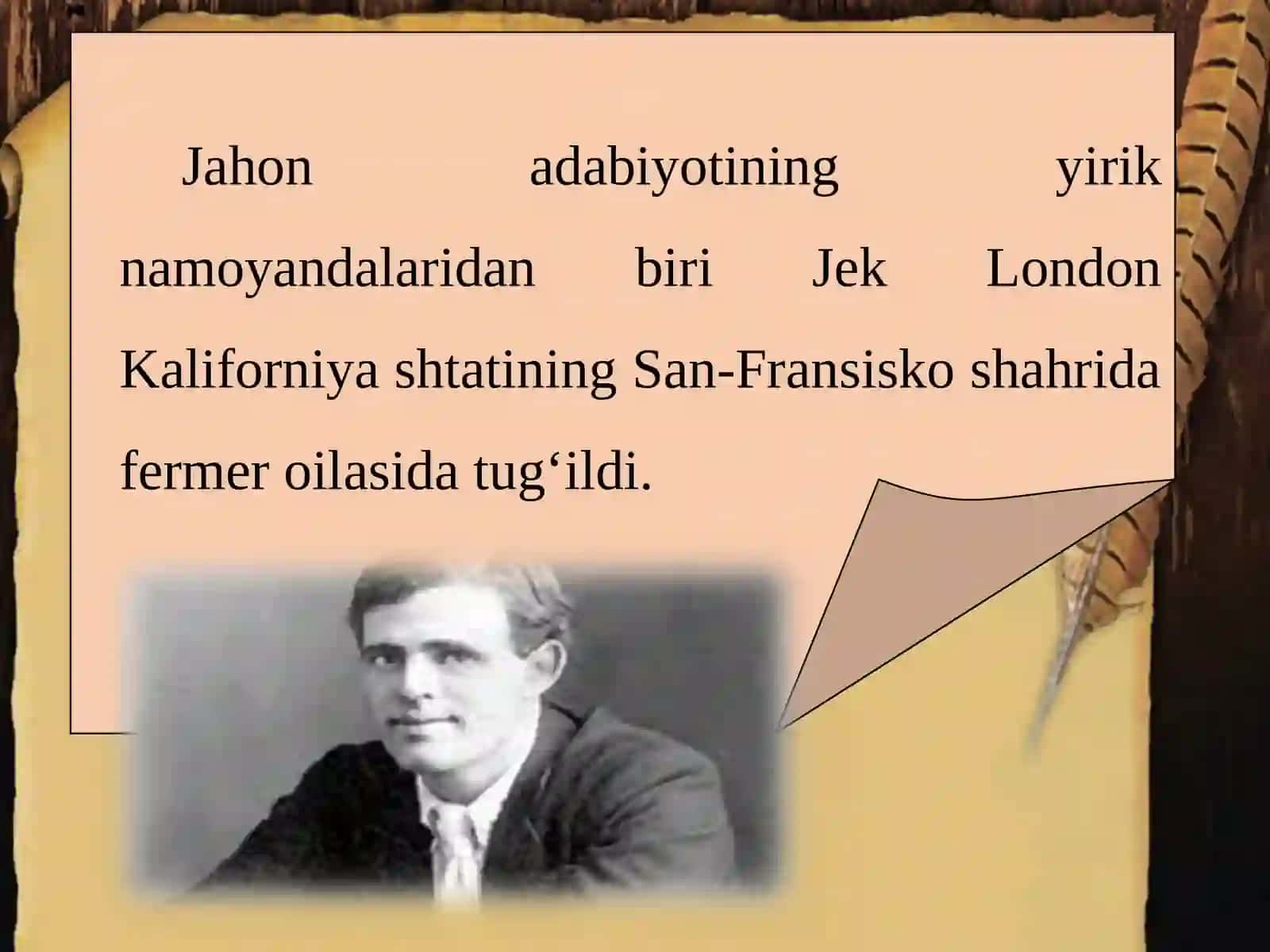 JEK LONDON (1876–1916) 2
