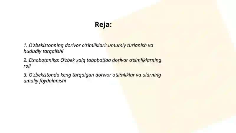 Oʻzbekistonning dorivor oʻsimliklari 2