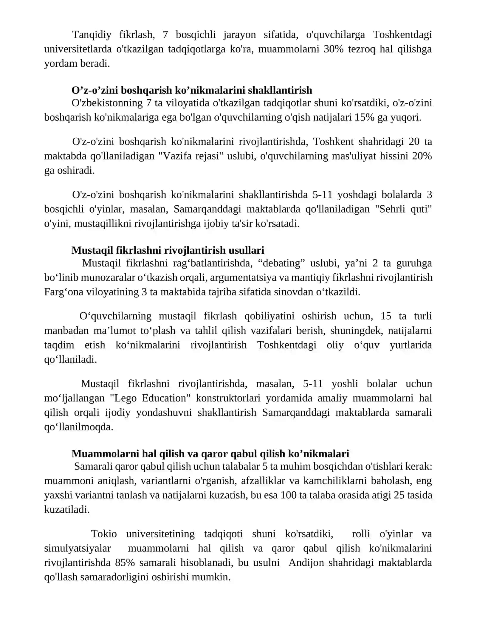 Mustaqil o’rganish strategiyasi 2