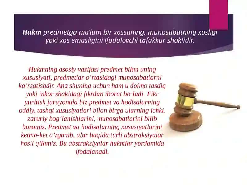Hukm(mulohaza) 2