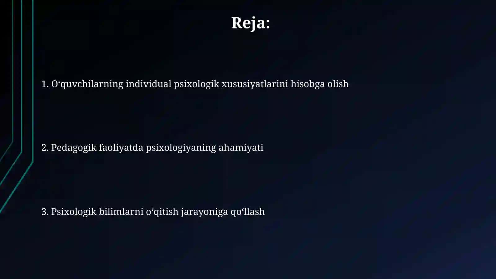 Pedagog faoliyatida psixologiyaning oʻrni 2