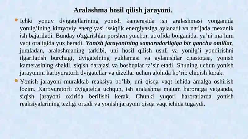 Yonilgʻini yondirish 2