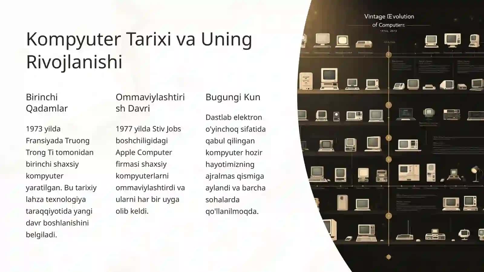 Kompyuter Qurilmalari: Tarixdan Zamonaviy Texnologiyalargacha 2