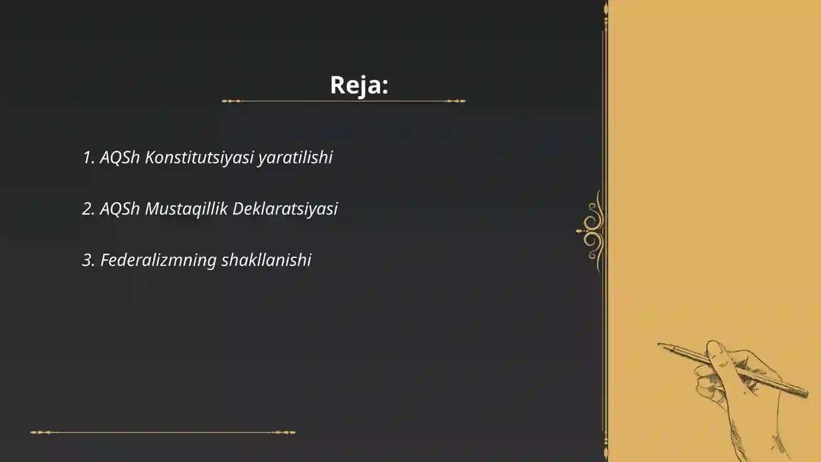 AQSh Konstitutsiyasi yaratilishi 2