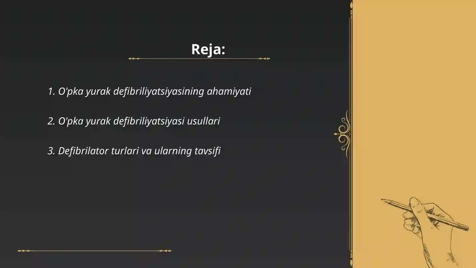 O'pka yurak defibriliyatsiyasi 2