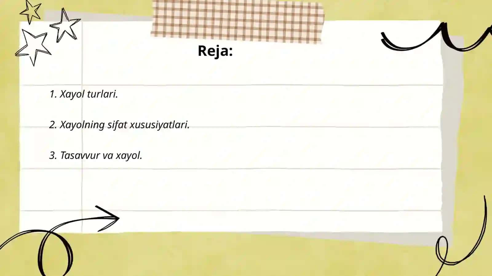 Xayol turlari va sifatlari 2