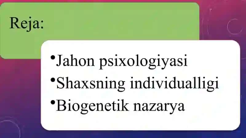 Mavzu Chet el psixologiyalarida shaxs nazariyalari 2
