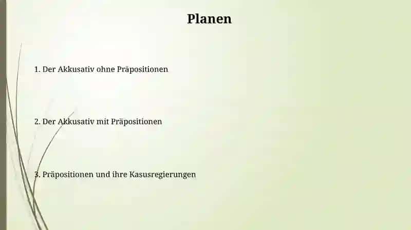 Präpositionsregierungen im Akkusativ 2