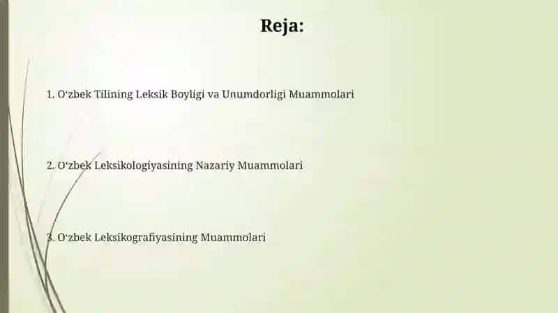 O‘zbek leksikologiyasi muammolari 2