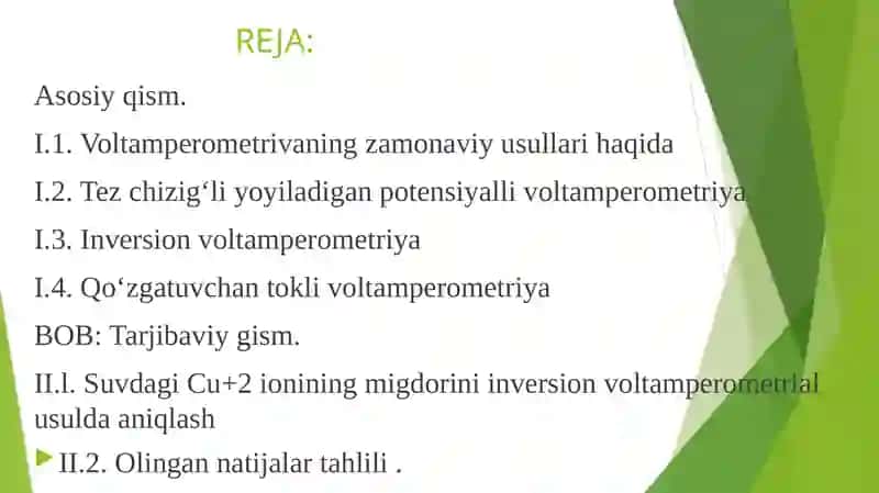 Voltamperometriyaning zamonaviy usullari 2