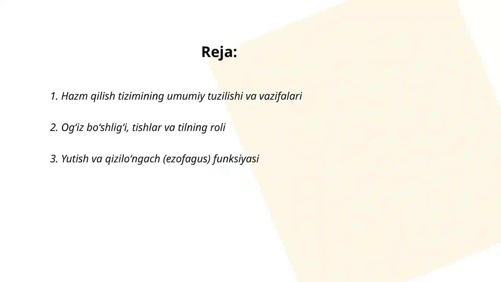 Hazm qilish tizimi 2