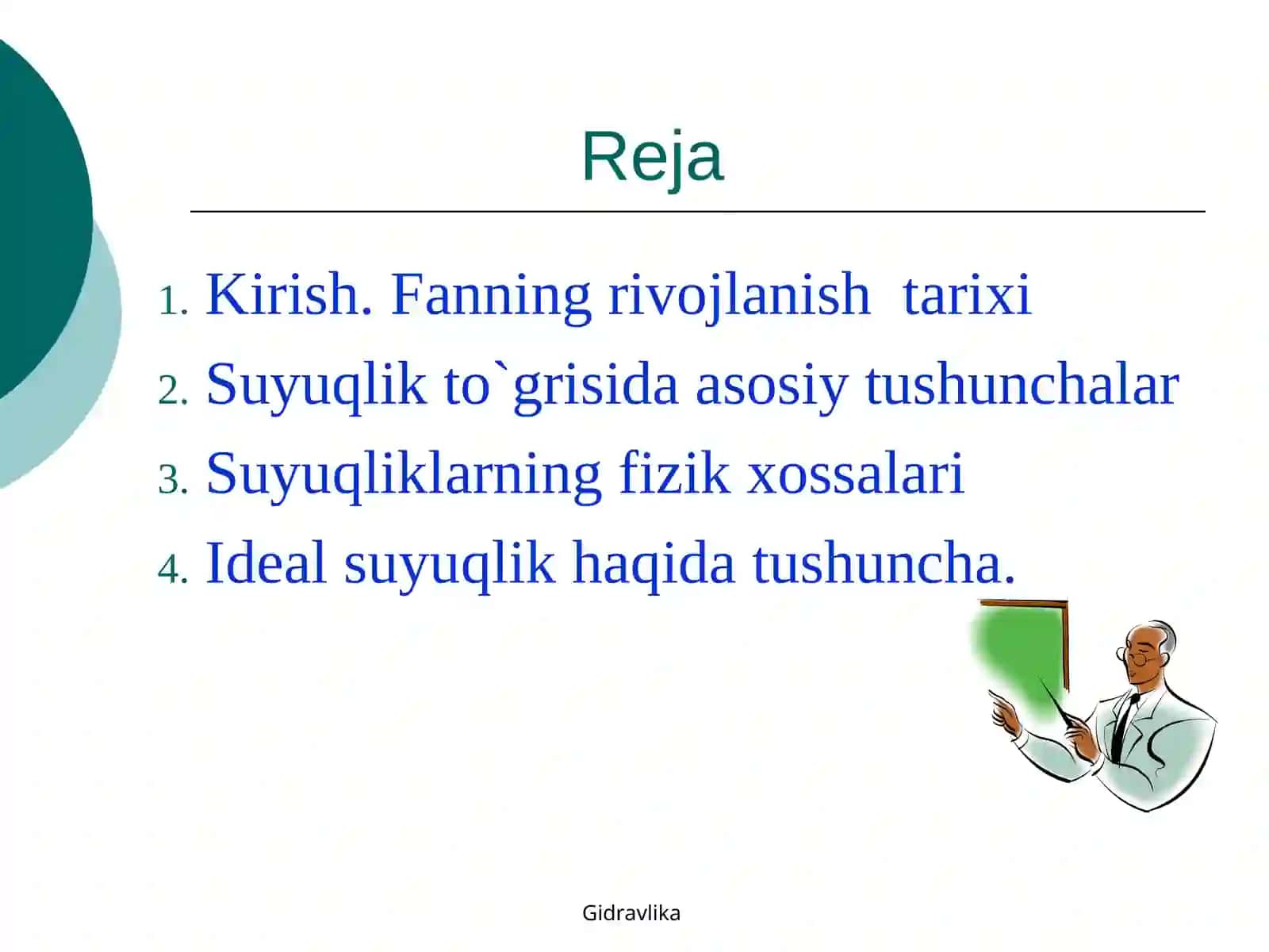 Gidravlika fanining mazmuni va tarixi 2