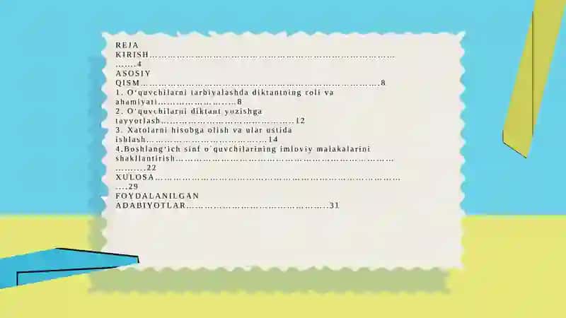 Diktant va unitashkiletish 2