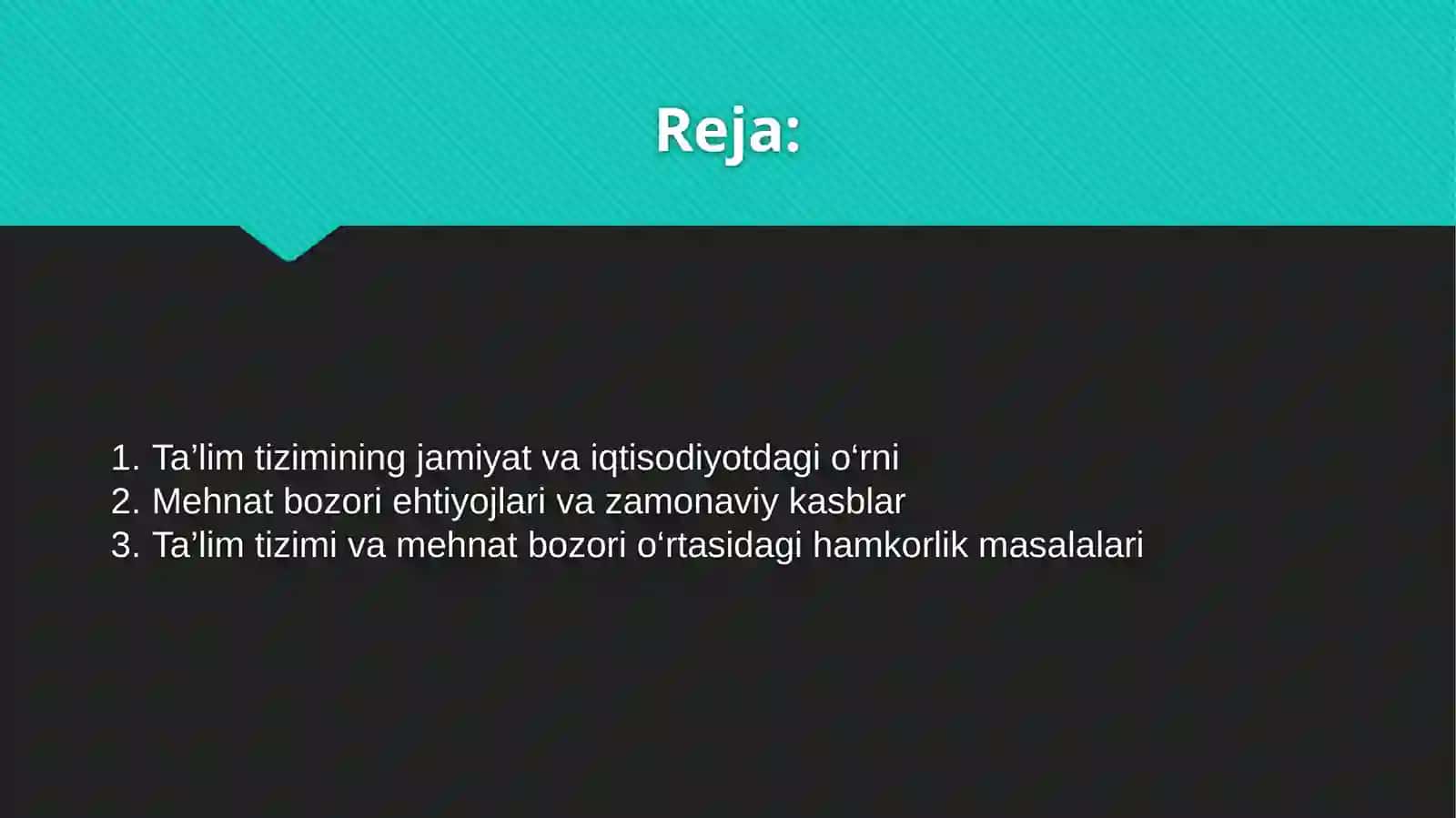 Ta'lim tizimi va mehnat bozorining o'zaro bog'liqligi 2