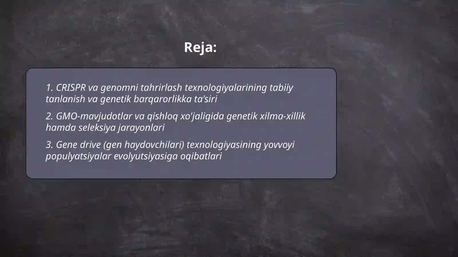 Biotexnologiya yutuqlari va ularning evolyutsion mohiyati 2