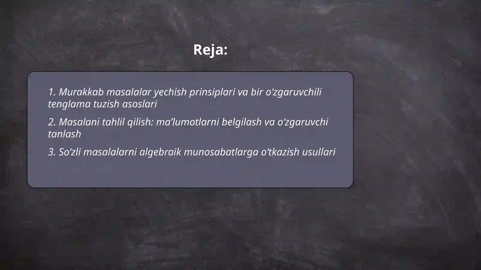 Murakkab masalalar yechish usullari 2