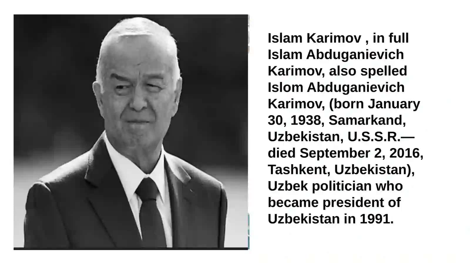The Life of Islam Karimov 2