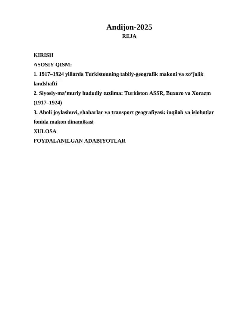 1917-1924 yillarda Turkiston tarixiy geografiyasi 2