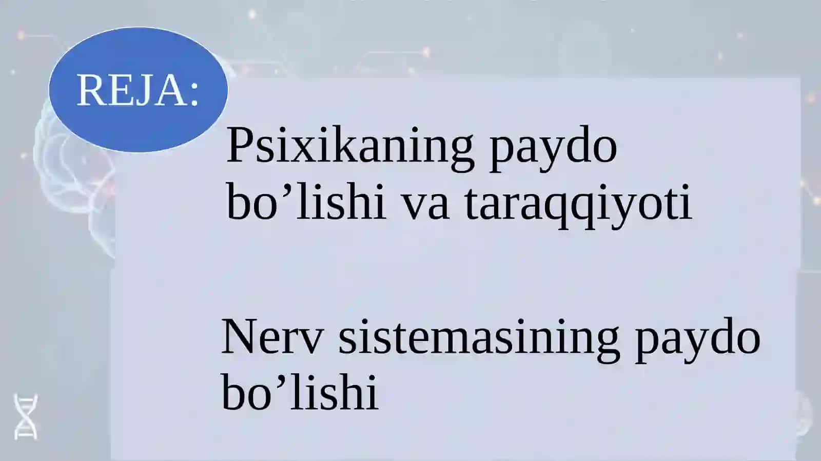 Psixikaning nerv fiziologik asoslari. 2