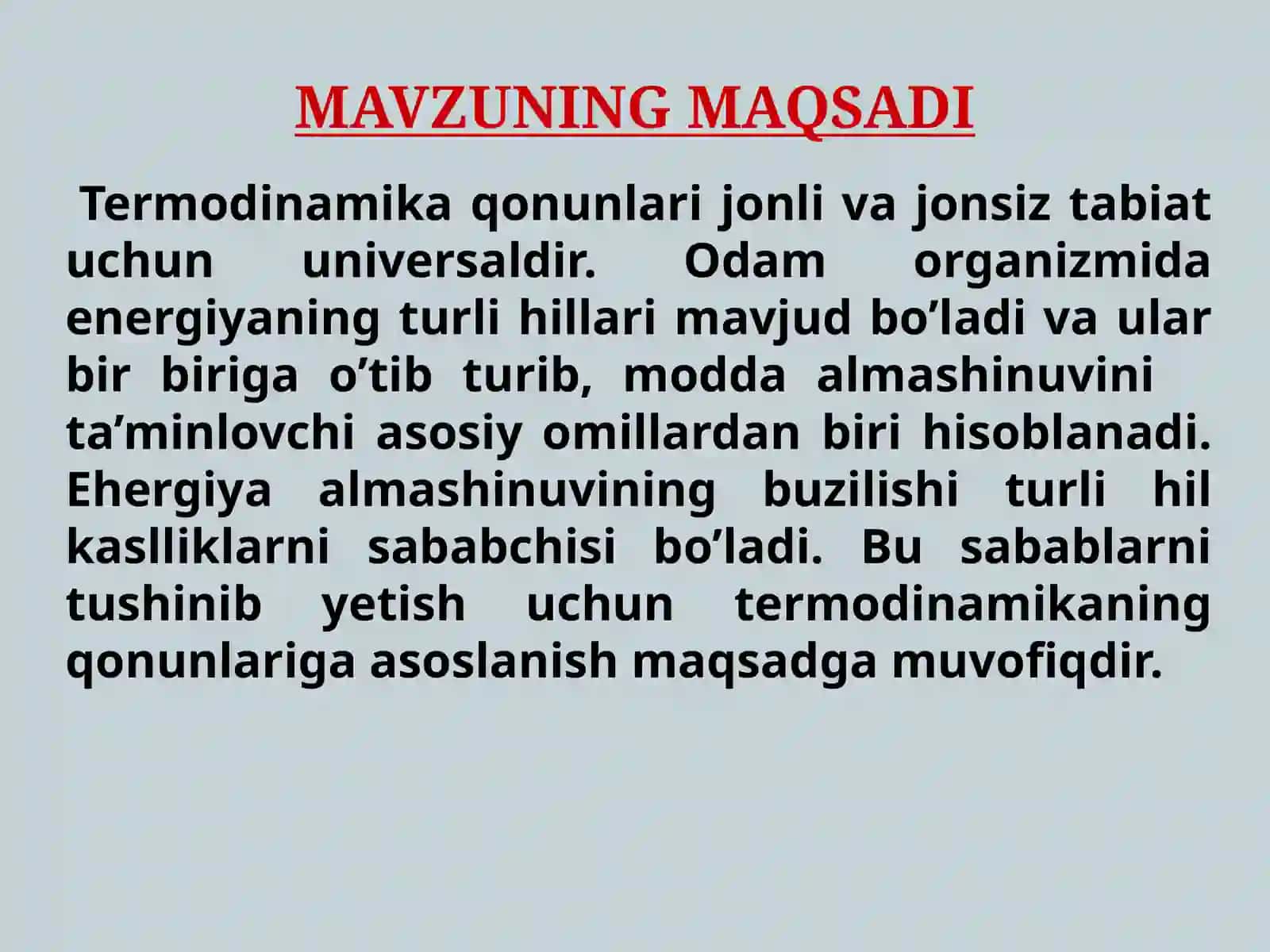 KIMYOVIY TERMODINAMIKA ASOSLARI 2