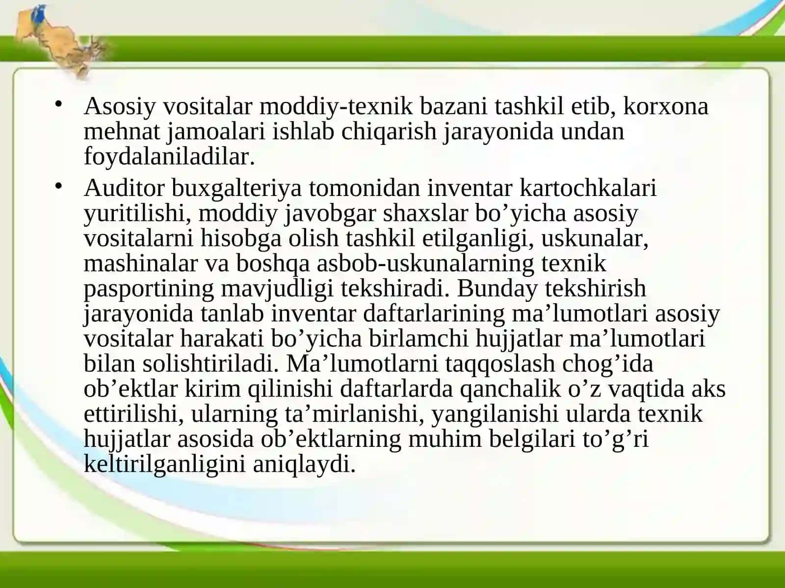 Asosiy vositalarni xo’jalik balansiga kirim qilish 2