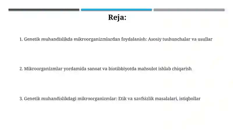 Mikroorganizmlarni gen muhandisligida qoʻllanishi 2