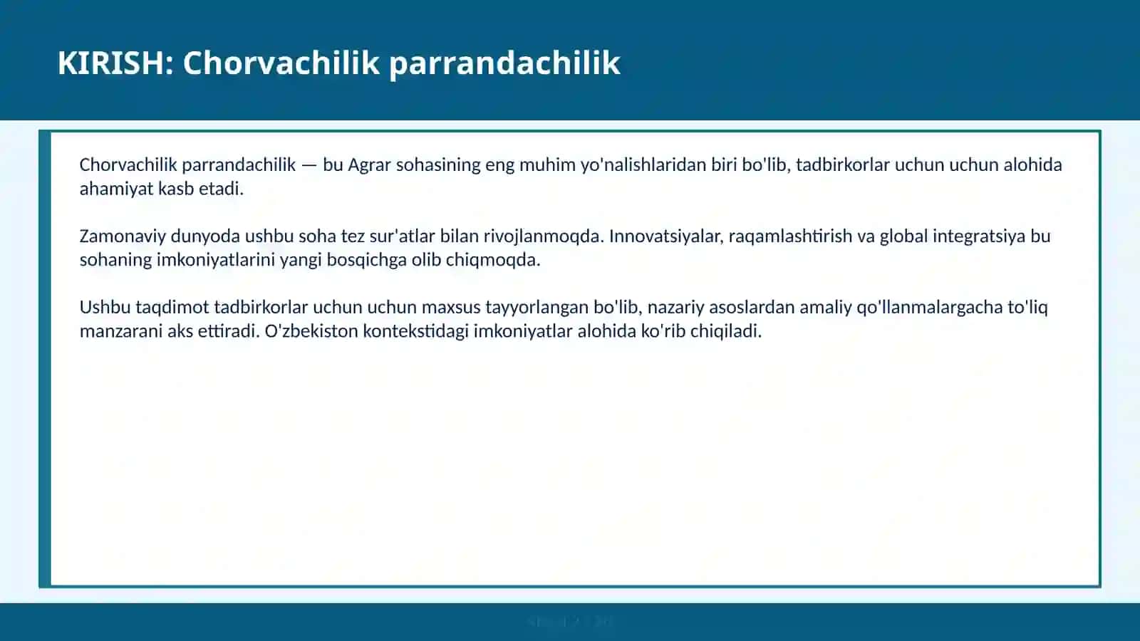 Chorvachilik parrandachilik 2