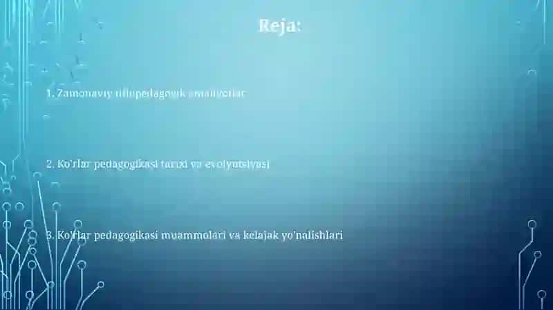 Ko'rlar pedagogikasi 2