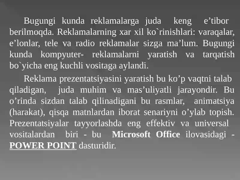 PowerPoint dasturi 2