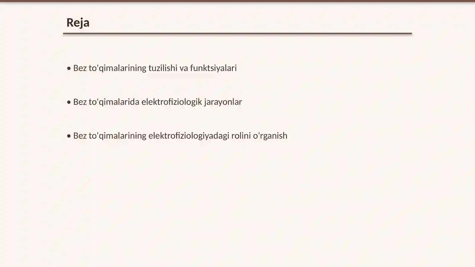 Bez to'qimasining elektrofiziologiya 2