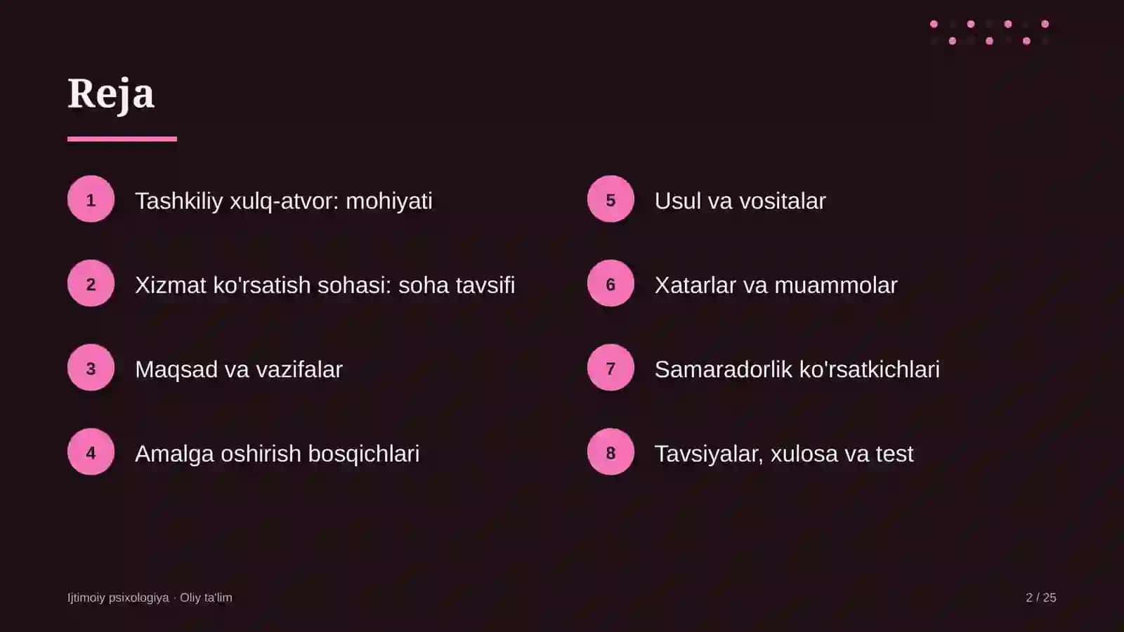 xizmat ko'rsatish sohasida tashkiliy xulq atvor 9494 2