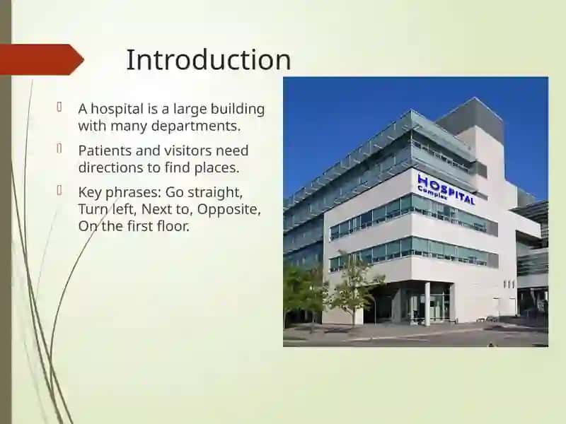 Hospital Map with English Directions 2
