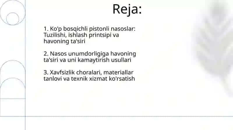 Ko'p bosqichli porshenli nasoslar 2
