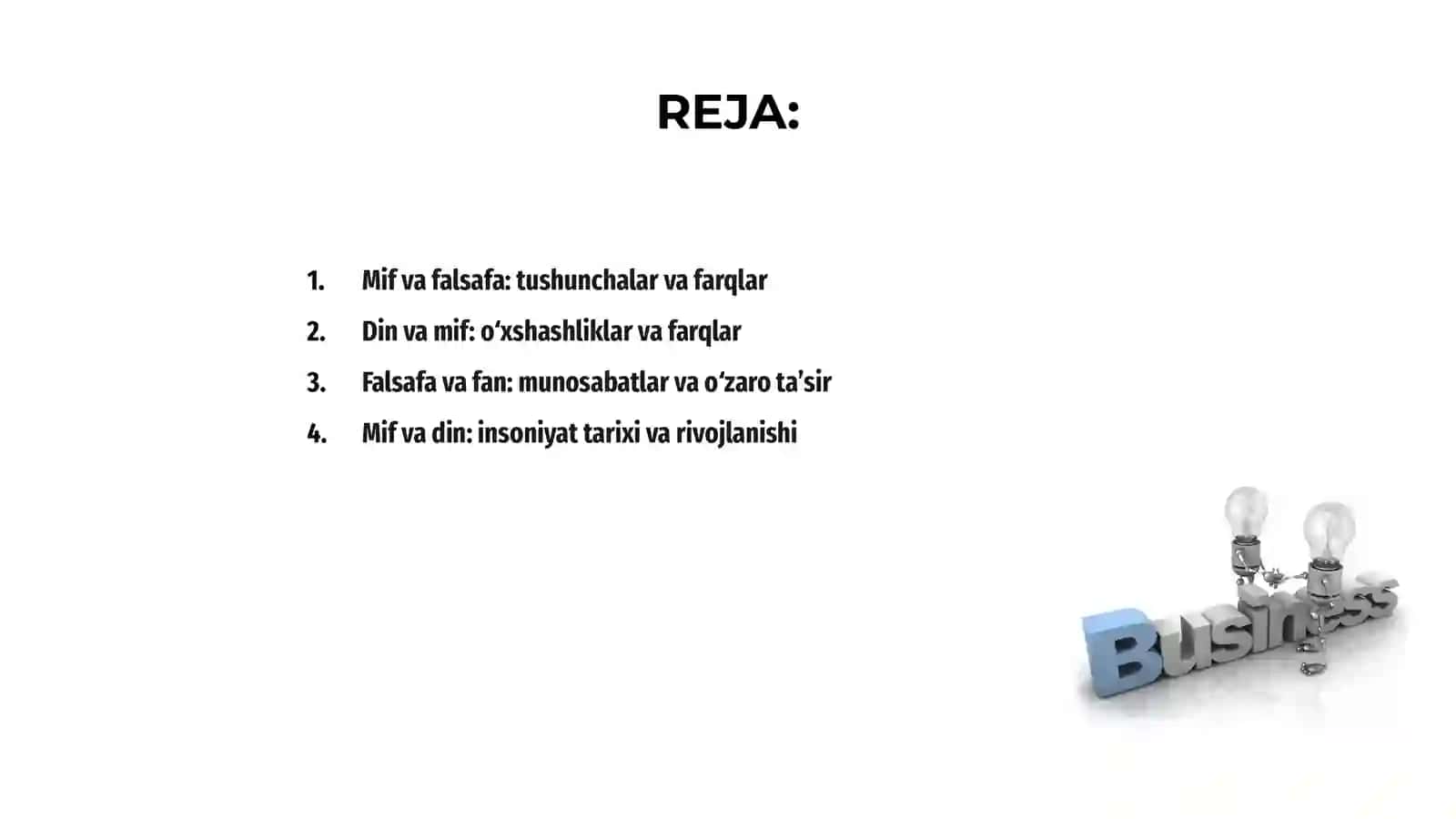 Mif, din, falsafa va fan òrtasidagi munosabat 2