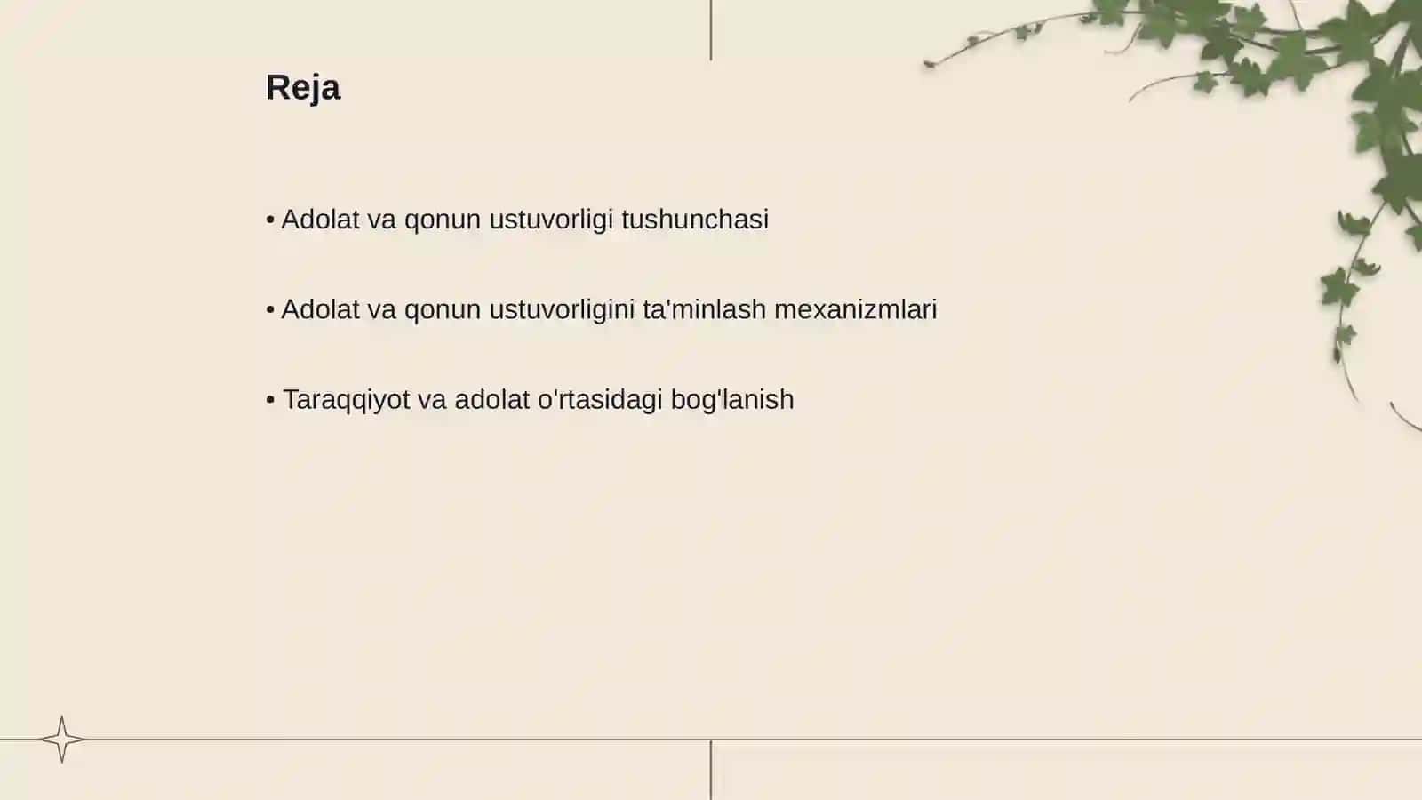 Adolat va qonun ustuvorligi 2