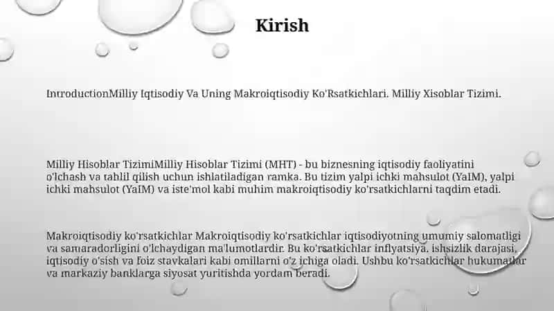 Milliy Hisoblar Tizimi 2
